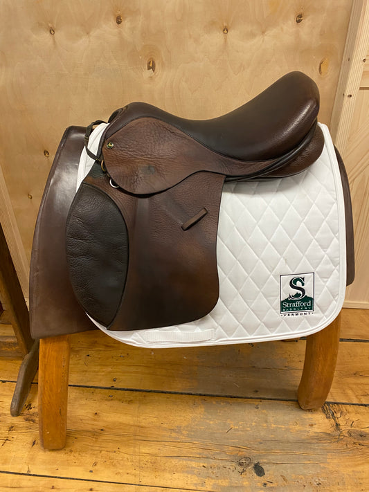 Ideal Jump Saddle- 18" W- Brown