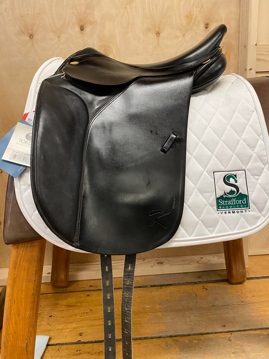 Kentaur Kari Dressage Saddle-17.5"-Wide-Black